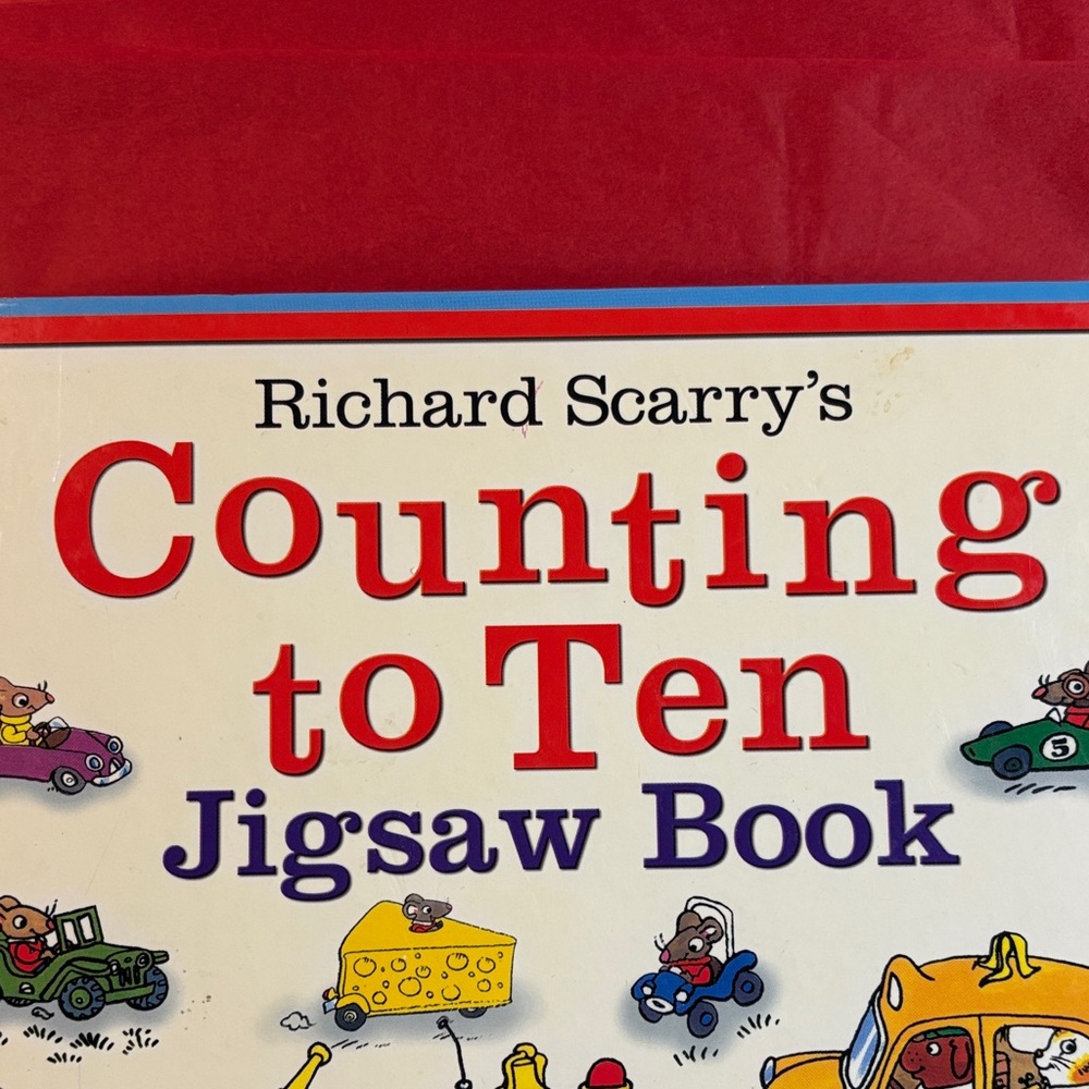 Richard Scarry’s Counting to Ten Jigsaw Puzzle Book 6 48-Piece Puzzles - Picture 3 of 14